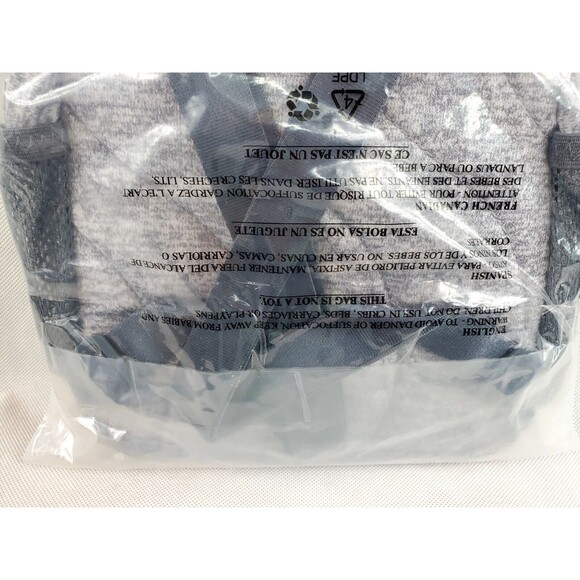 Adidas Kids Backpack Tote Zip Jersey Onix Grey Linear 3 Mini 5154280 NWT - Picture 6 of 10